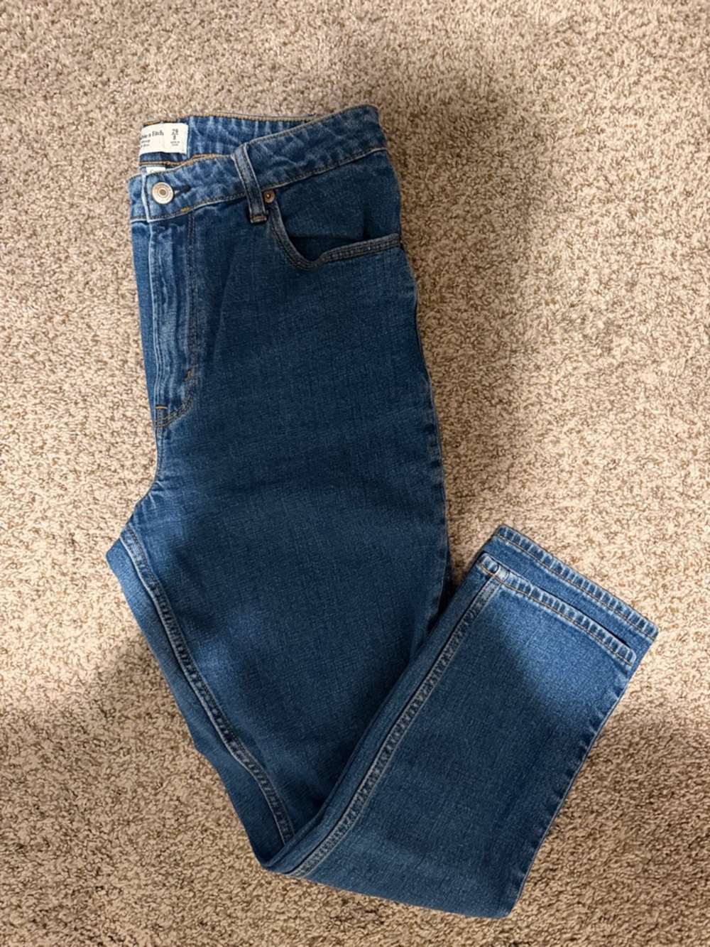 Abercrombie & Fitch Women's Medium Blue The Skinny High Rise Jeans